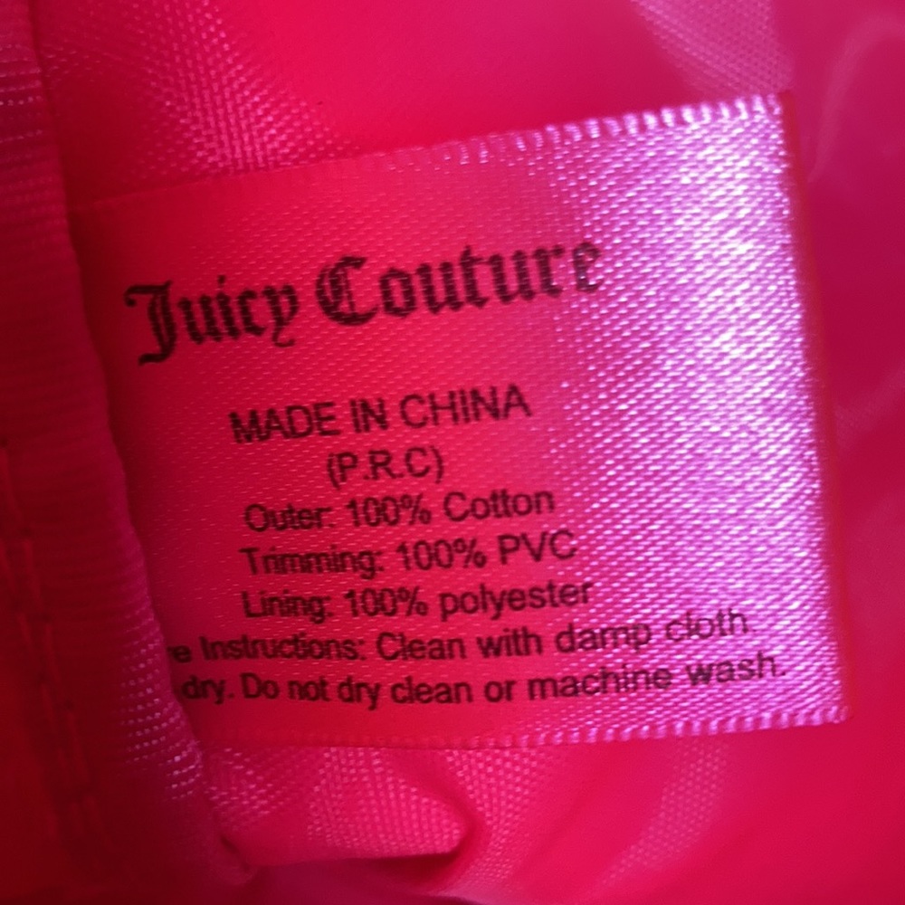 5 For $50🔥  Juicy Couture Pink & Cream Roomy Tote/Beach Bag - Picture 8 of 8